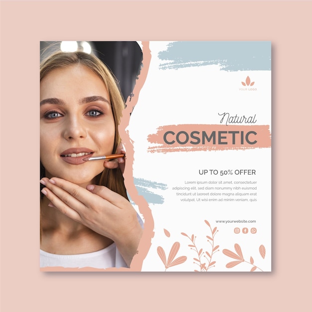 Modèle De Flyer Carré Cosmétique Naturel