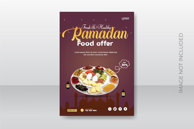 Modèle De Flyer De Conception De Menus Alimentaires Ramadan