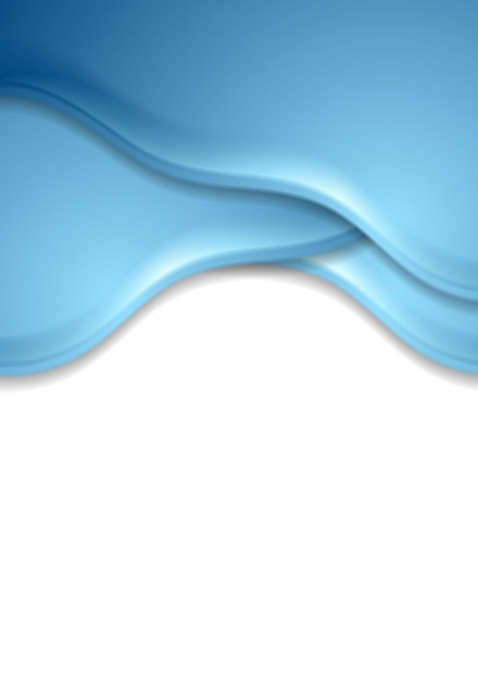Vecteur modèle de flyer corporatif abstrait ondulé bleu