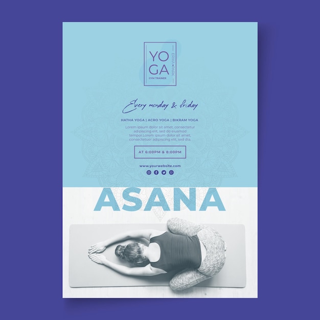 Modèle de Flyer de cours de yoga