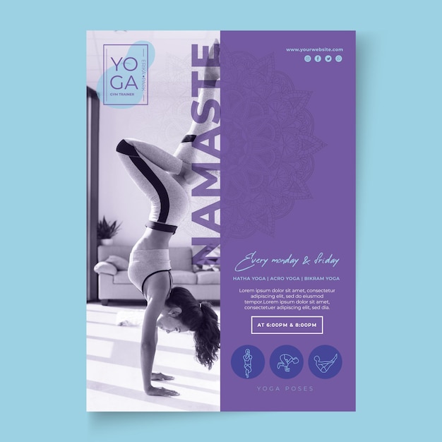 Modèle De Flyer De Cours De Yoga