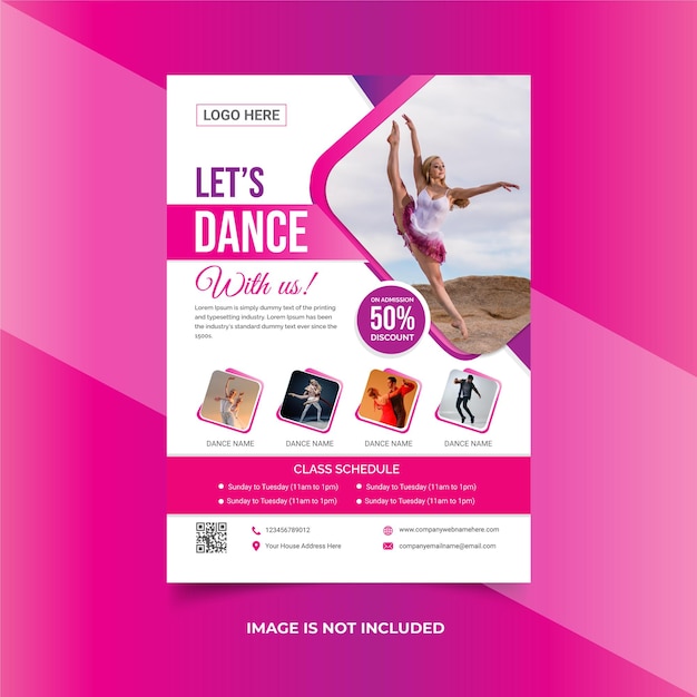 Modèle De Flyer Créatif D'école De Danse