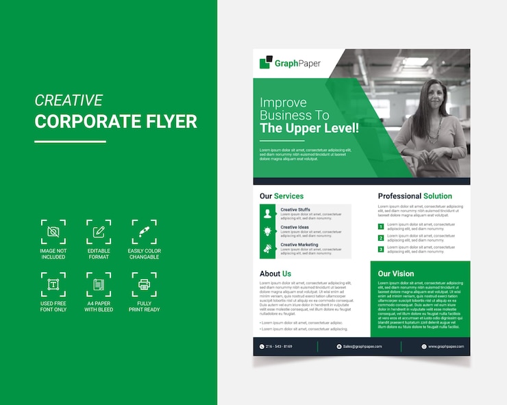 Vecteur modèle de flyer de création d'entreprise