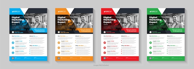 Modèle de flyer d'entreprise de conception de modèle de flyer d'entreprise avec une mise en page minimaliste