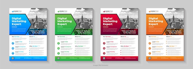 Modèle de flyer d'entreprise de conception de modèle de flyer d'entreprise avec une mise en page minimaliste