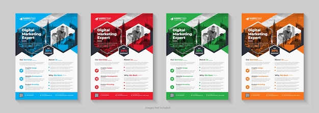 Modèle de flyer d'entreprise de conception de modèle de flyer d'entreprise avec une mise en page minimaliste
