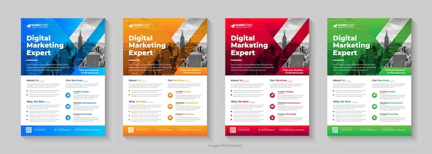 Modèle de flyer d'entreprise de conception de modèle de flyer d'entreprise avec une mise en page minimaliste