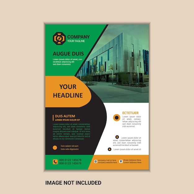Modèle de Flyer d'entreprise Conception de vecteur de taille A4 simple et propre