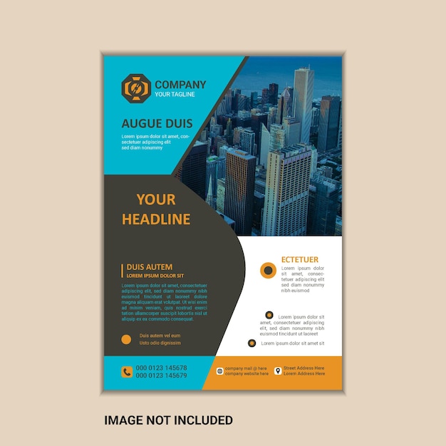 Modèle de Flyer d'entreprise Conception de vecteur de taille A4 simple et propre