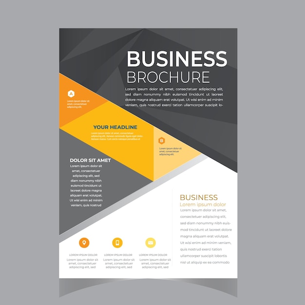 Modèle de flyer d'entreprise conception vectorielle Modèle de Flyer forme géométrique utilisée pour les postes d'affaires