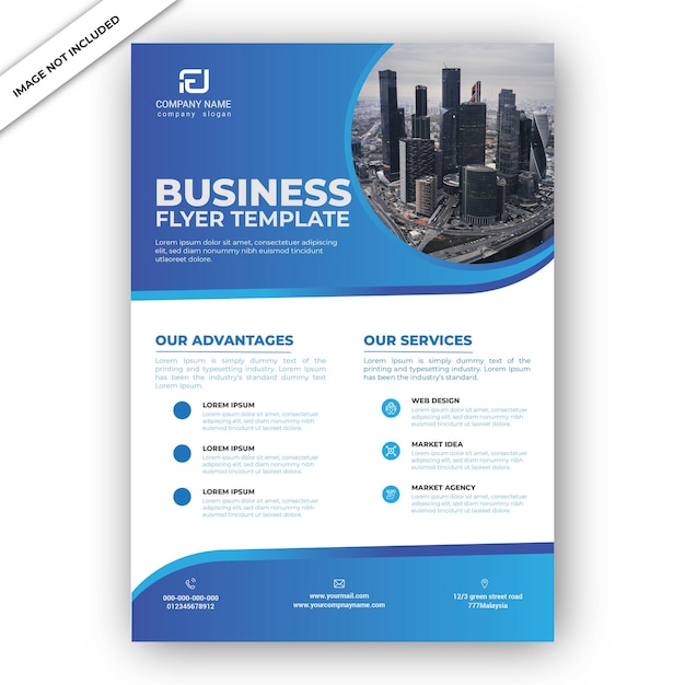 Modèle de flyer d'entreprise créative au design moderne