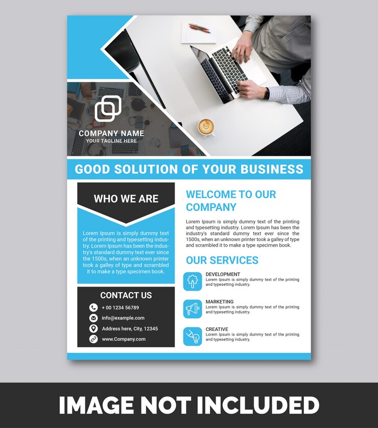 Modèle de flyer d'entreprise moderne Premium