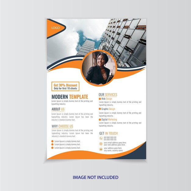 Un modèle de flyer d'entreprise pour une entreprise moderne et unique