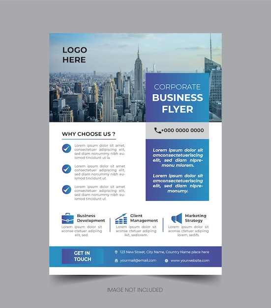 Modèle De Flyer D'entreprise Vecteur Premium