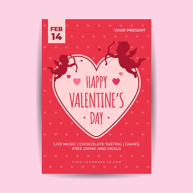 Modèle De Flyer D'événement Saint Valentin