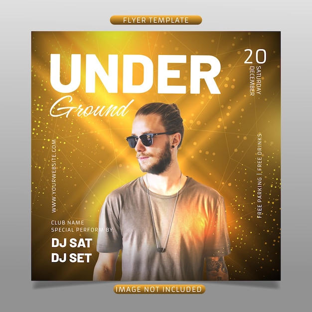 Modèle de flyer de festival urbain de fête