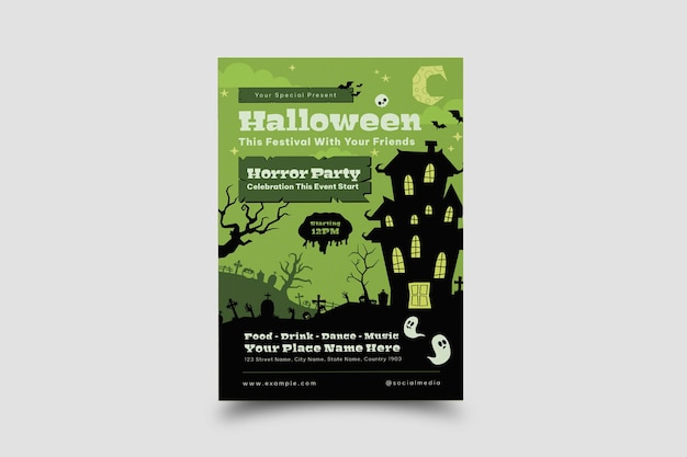 Modèle De Flyer D'halloween