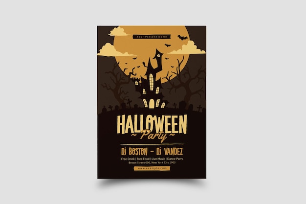 modèle de flyer d'Halloween