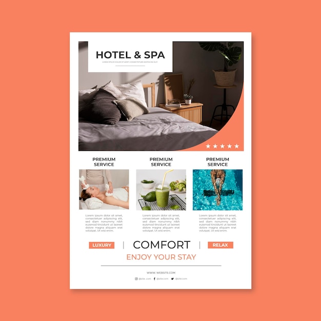 Modèle De Flyer D'hôtel Moderne Avec Photo