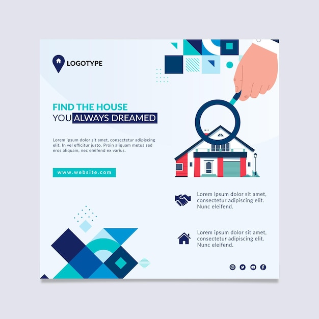 Modèle de flyer immobilier carré