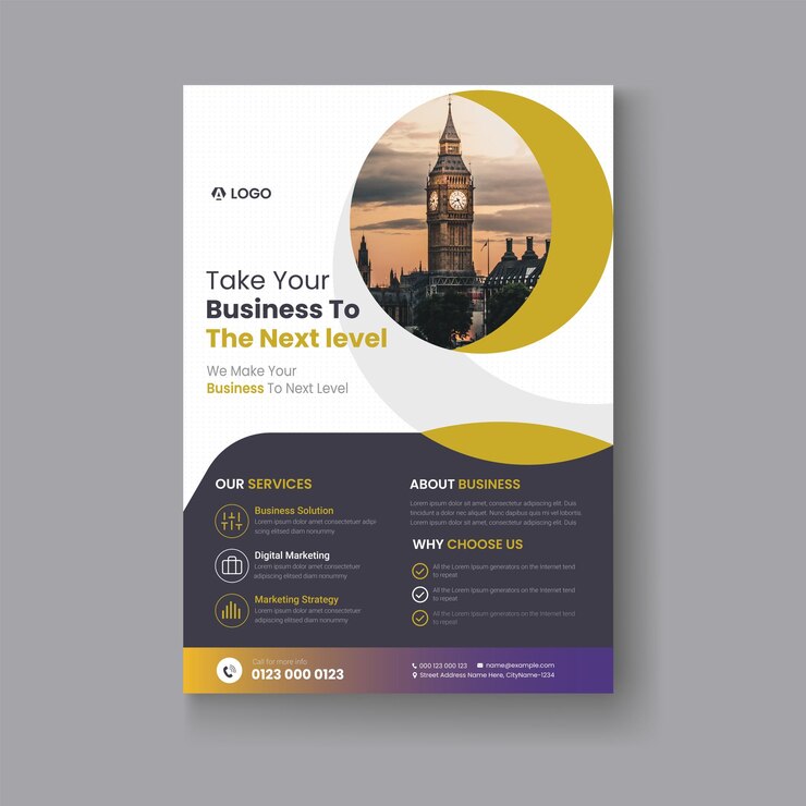 Modèle de flyer de marketing d'entreprise