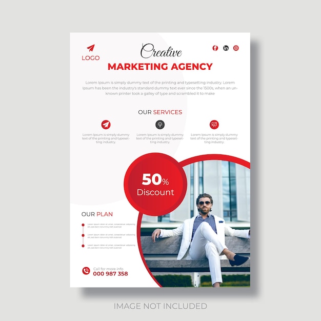 Modèle de flyer de marketing de promotion d'entreprise et d'entreprise