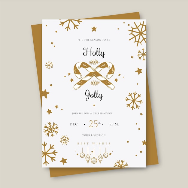 Modèle de flyer de Noël festif