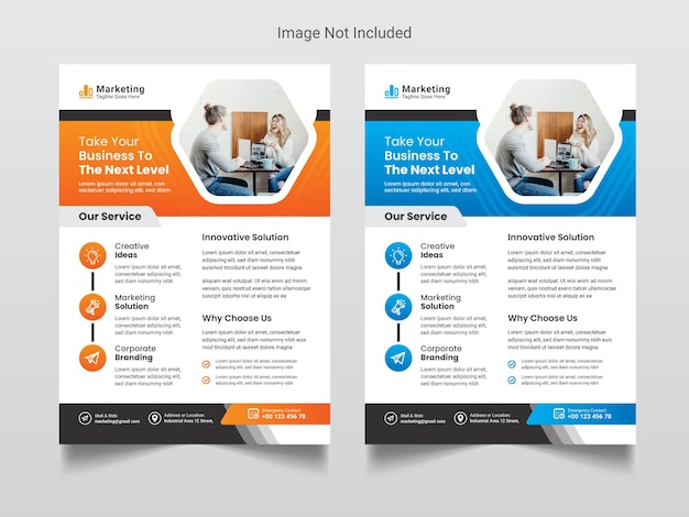 Modèle de flyer polyvalent pour agence de marketing numérique d'entreprise