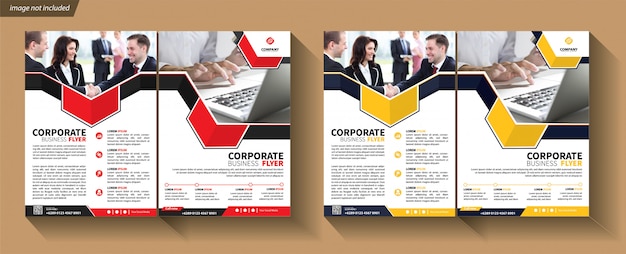 Modèle De Flyer Pour La Brochure De Couverture Corporative