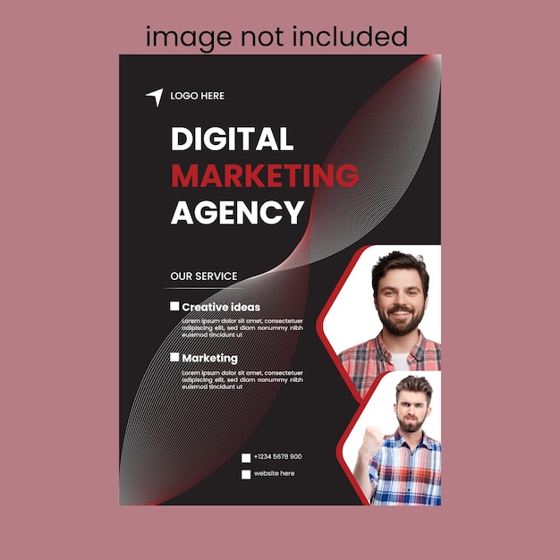 Modèle de flyer pour le marketing numérique