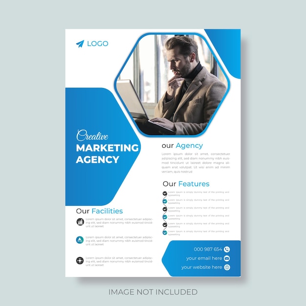 Modèle de flyer de promotion d'entreprise et d'entreprise professionnel moderne