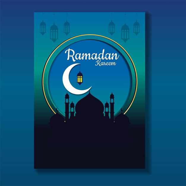 Vecteur modèle de flyer de ramadan kareem