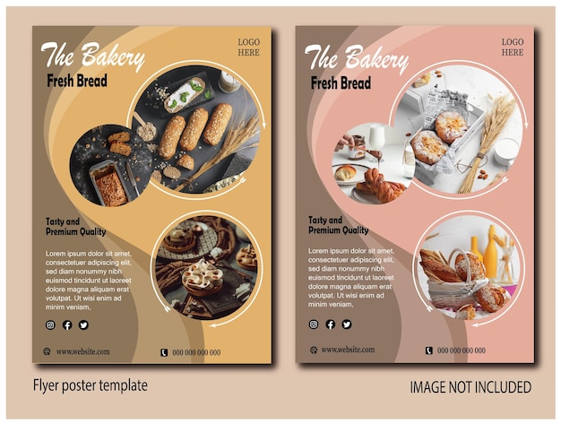 Modèle de flyer de restaurant deux couleurs