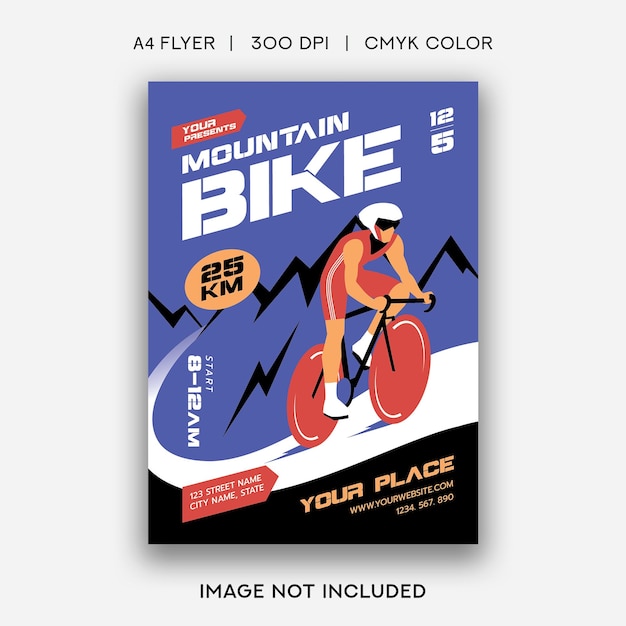 Modèle De Flyer De Vélo De Montagne