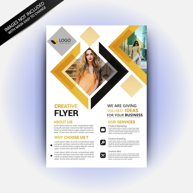 Vecteur modèle de flyer vente avec concept de mode