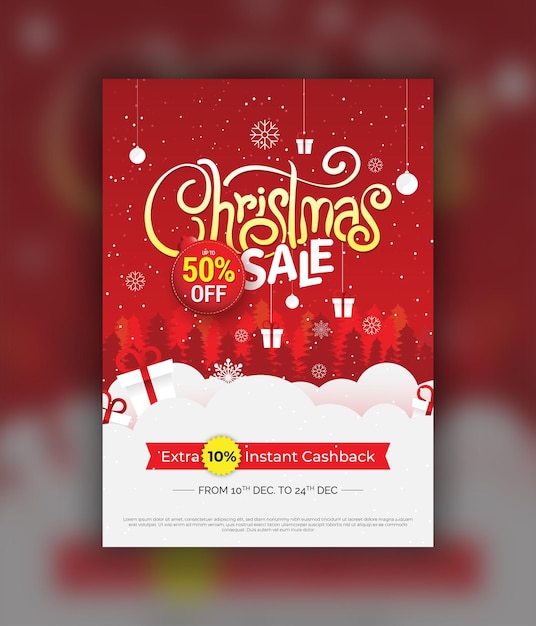 Modèle de Flyer de vente de noël