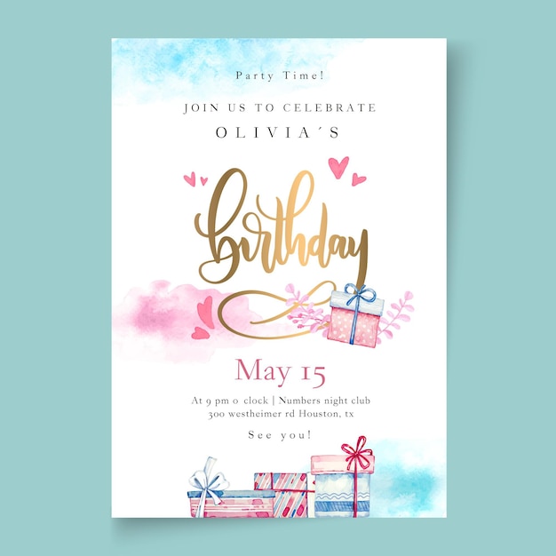 Modèle de flyer vertical d'anniversaire