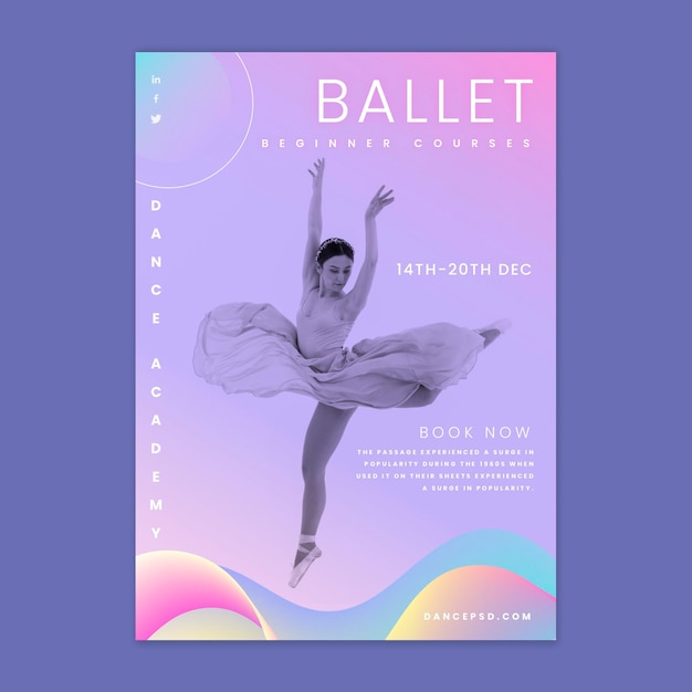 Modèle De Flyer Vertical De Ballet De Danse