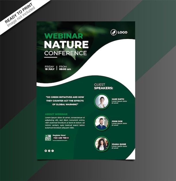 Modèle De Flyer De Webinaire Sur La Nature