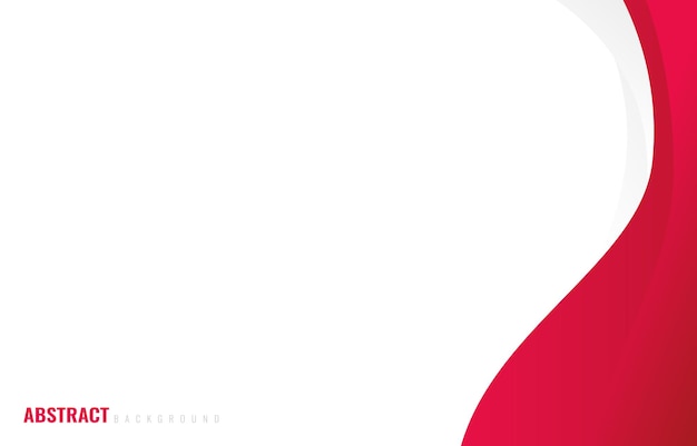 Modèle de fond abstrait vague rouge et blanche