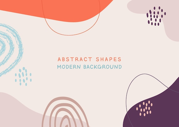 Modèle De Fond D'art Moderne De Formes Abstraites
