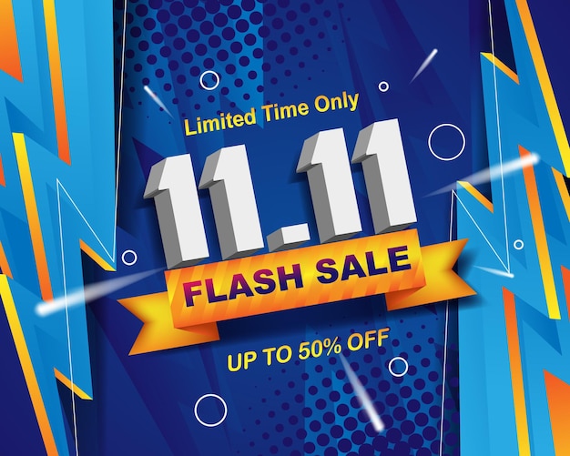 Modèle De Fond De Bannière De Vente Flash Pour L'événement De Vente 11.11