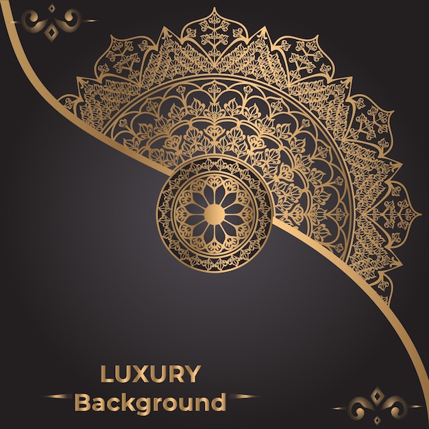 Modèle de fond de conception de mandala ornemental de luxe