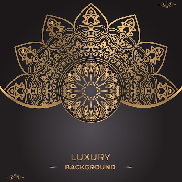 Modèle de fond de conception de mandala ornemental de luxe