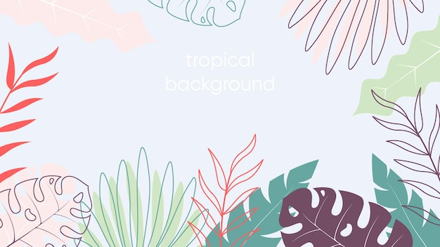 Modèle De Fond Avec Des Feuilles Tropicales