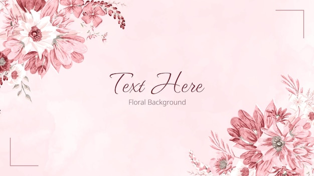 Modèle de fond de fleur en fleurs avec un design d'éléments floraux mignons