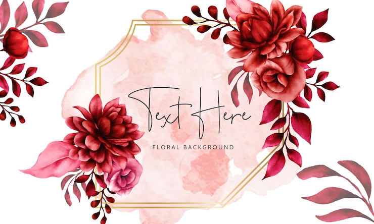 Vecteur modèle de fond floral avec de belles fleurs et feuilles marron