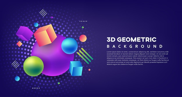 Modèle de fond géométrique 3D