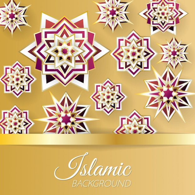 Vecteur modèle de fond islamique vector for banner