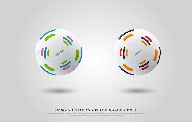 modèle de football sur le ballon de football